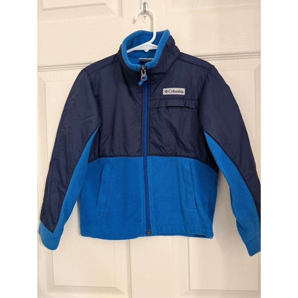 Columbia Kids Fleece Jacket XXS 4/5 Blue Full Zip Lightweight Coat